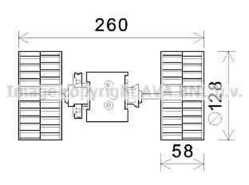 AVA QUALITY COOLING Electric Motor, interior blower