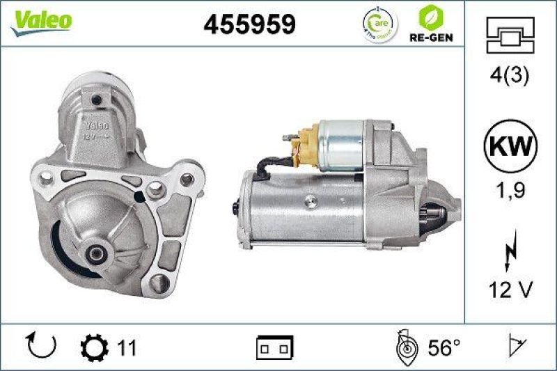 VALEO Starter VALEO RE-GEN REMANUFACTURED