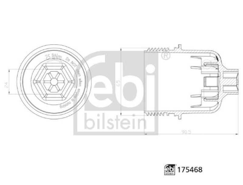 FEBI BILSTEIN Cap, oil filter housing febi Plus