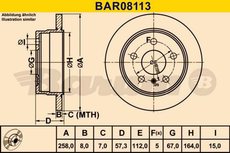 2x BARUM Bremsscheibe