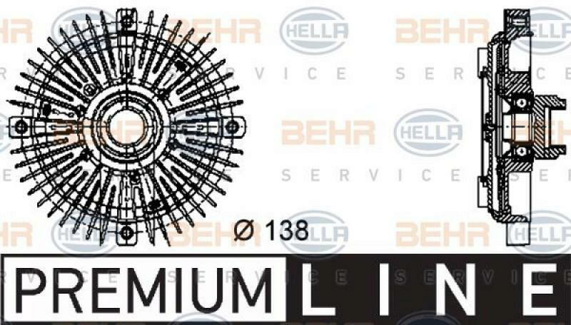 HELLA Clutch, radiator fan BEHR HELLA SERVICE *** PREMIUM LINE ***