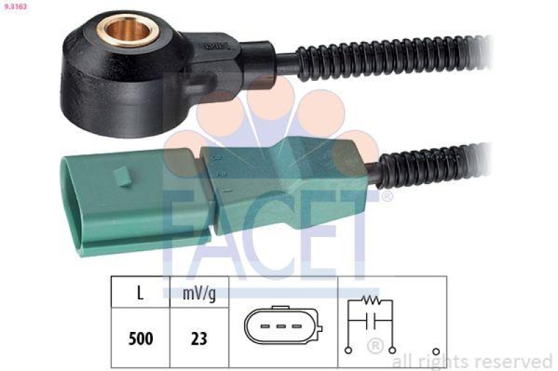 FACET Knock Sensor Made in Italy - OE Equivalent