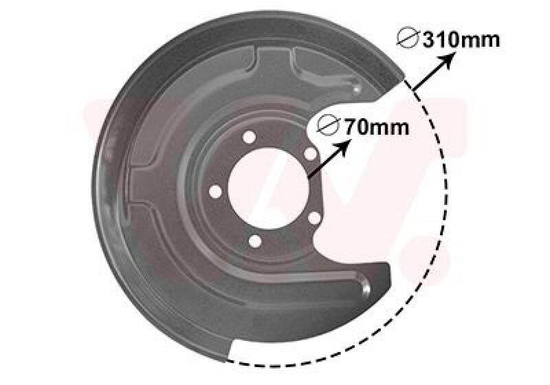 VAN WEZEL Splash Panel, brake disc