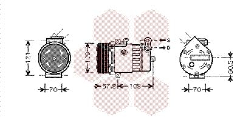 VAN WEZEL Kompressor, Klimaanlage