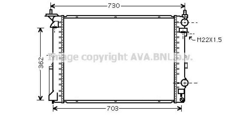 AVA QUALITY COOLING Radiator, engine cooling