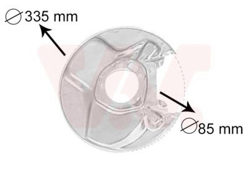 VAN WEZEL Splash Panel, brake disc