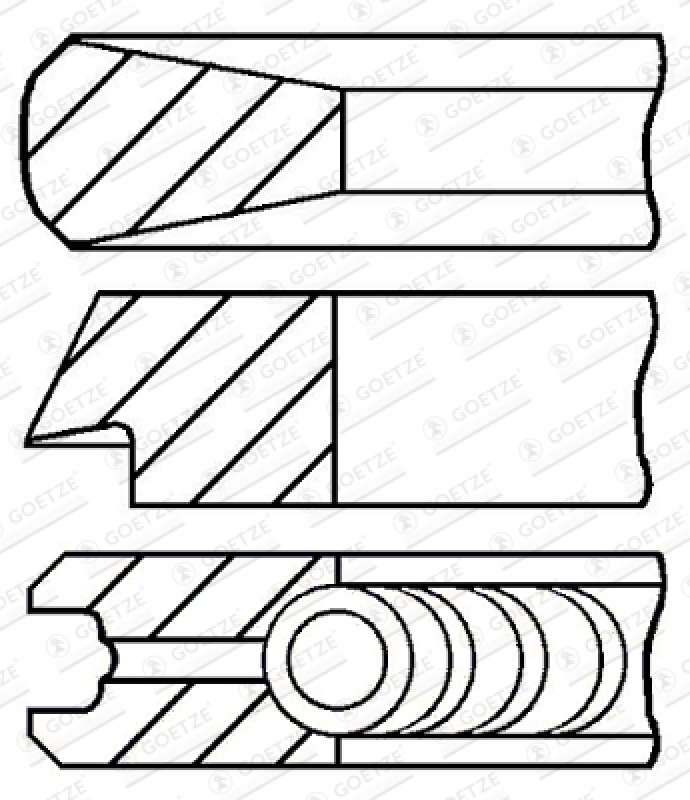 GOETZE ENGINE Kolbenringsatz