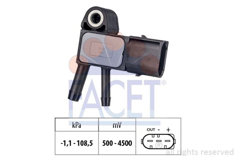 FACET Air Pressure Sensor, height adaptation Made in Italy - OE Equivalent