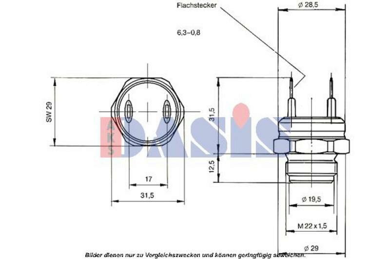 AKS DASIS Temperature Switch, radiator fan