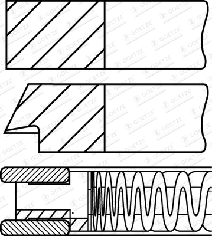 GOETZE ENGINE Kolbenringsatz