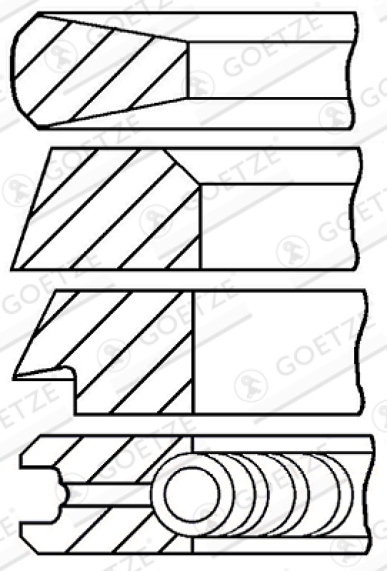 GOETZE ENGINE Kolbenringsatz