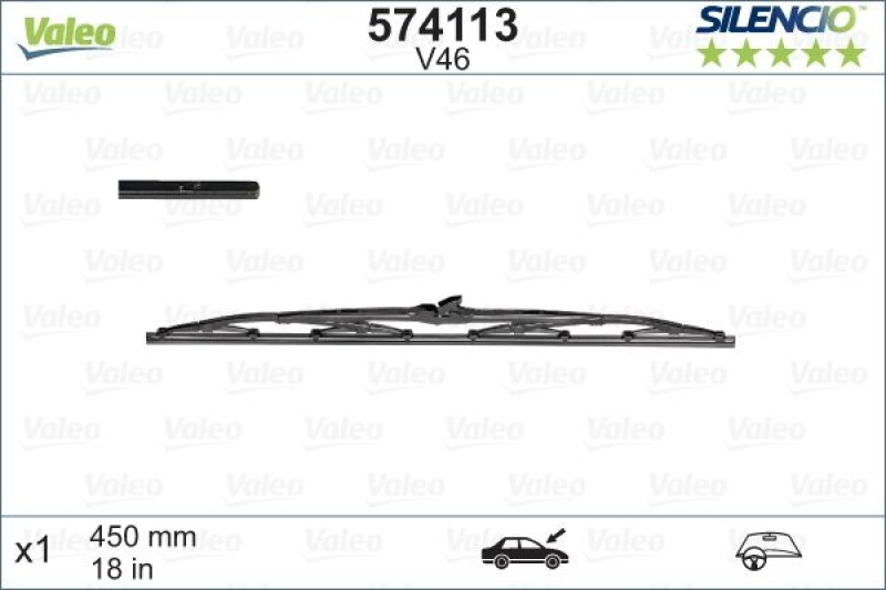 VALEO Wischblatt SILENCIO CONVENTIONAL SINGLE