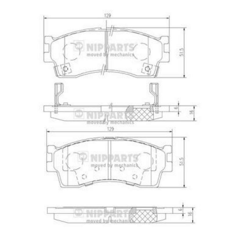 NIPPARTS Brake Pad Set, disc brake