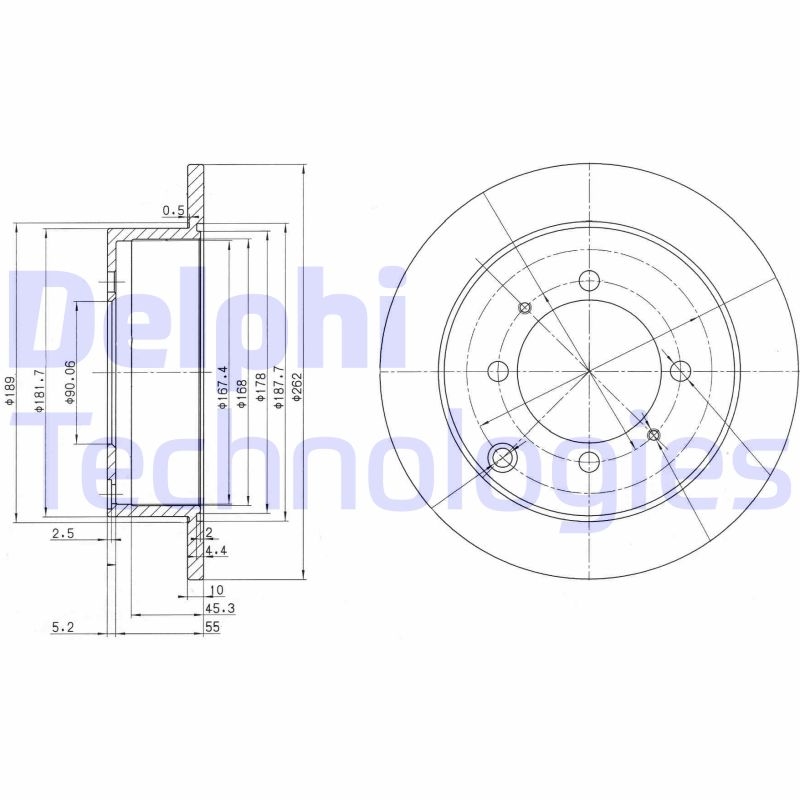 2x DELPHI Bremsscheibe