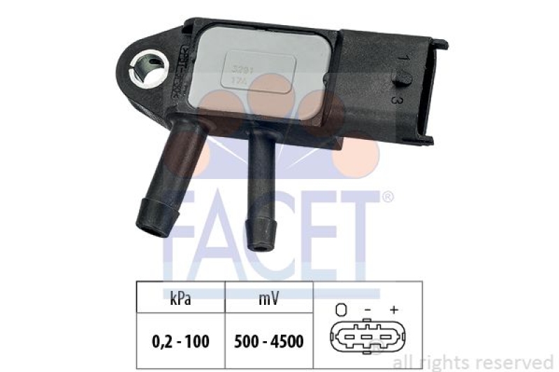 FACET Luftdrucksensor, Höhenanpassung Made in Italy - OE Equivalent