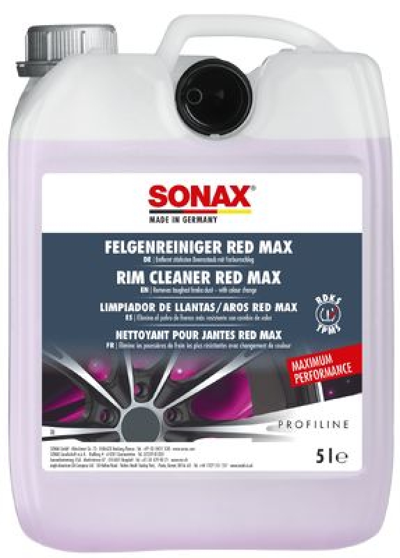 3x PROFILINE Felgenreiniger Red Max 5l gegen intensive Verschmutzungen