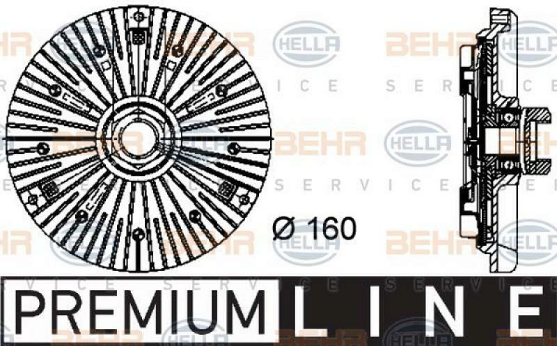 HELLA Clutch, radiator fan BEHR HELLA SERVICE *** PREMIUM LINE ***