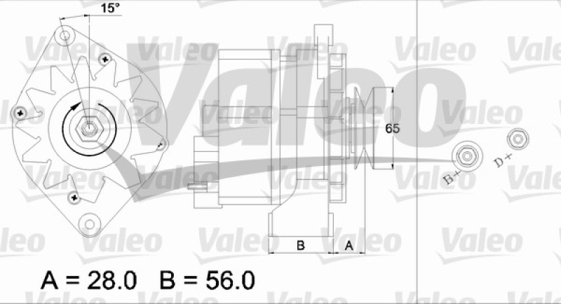 VALEO Alternator VALEO RE-GEN REMANUFACTURED