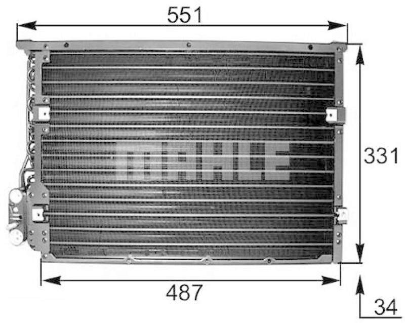 MAHLE Condenser, air conditioning BEHR