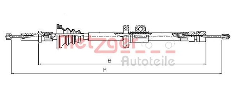 METZGER Cable Pull, parking brake