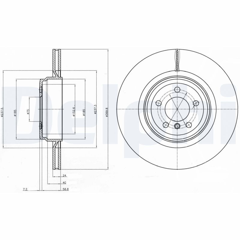 2x DELPHI Bremsscheibe