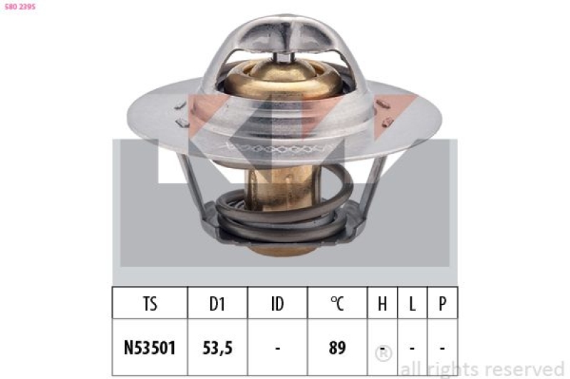 KW Thermostat für Kühlmittel / Kühlerthermostat Made in Italy - OE Equivalent