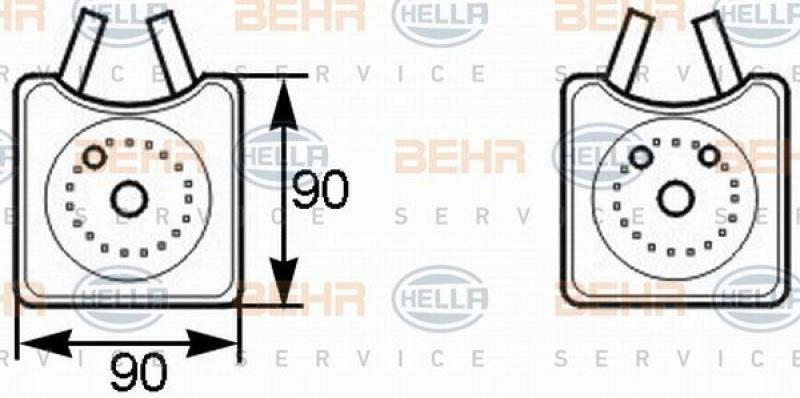 HELLA Oil Cooler, engine oil