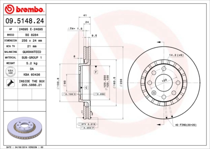 Brembo Bremsscheiben + Bremsbeläge Vorne Hinten passend für Opel Vectra Astra