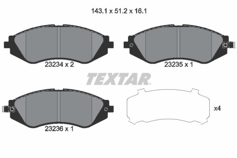 Textar Pro Bremsscheiben Ø256 + Beläge vorne u.a. passend für DAEWOO REZZO 2.0