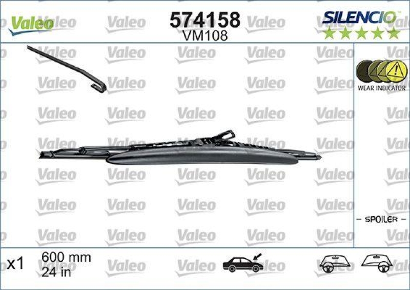 VALEO Wiper Blade SILENCIO CONVENTIONAL SINGLE