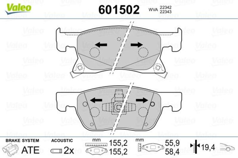 VALEO Brake Pad Set, disc brake