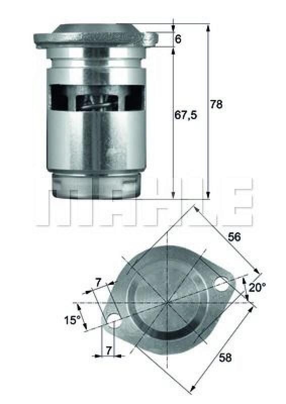 MAHLE Thermostat, oil cooling