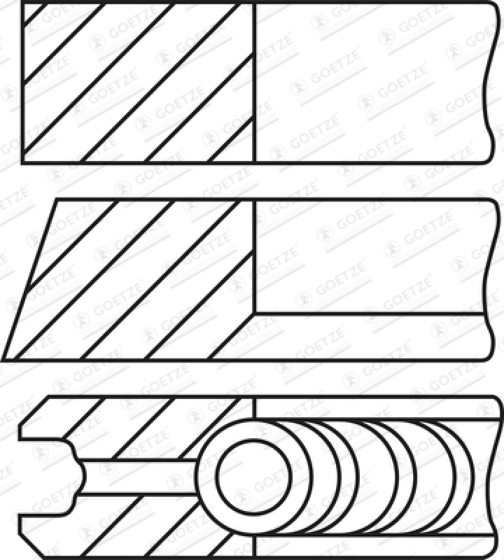 GOETZE ENGINE Kolbenringsatz Goetze Diamond Coated® LKZ-Ring®