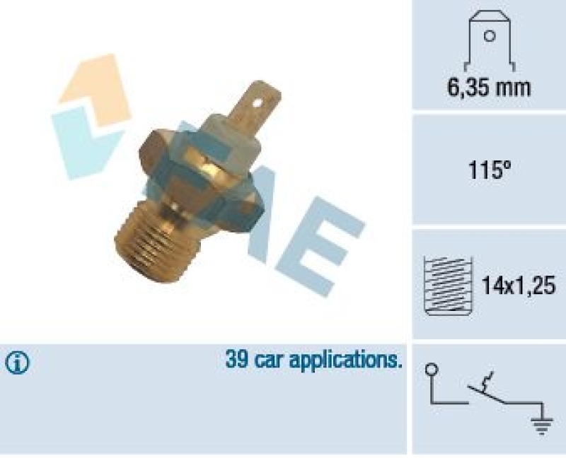 FAE Temperature Switch, coolant warning lamp