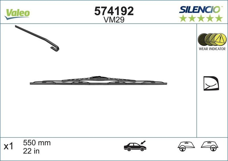 VALEO Wischblatt SILENCIO CONVENTIONAL SINGLE