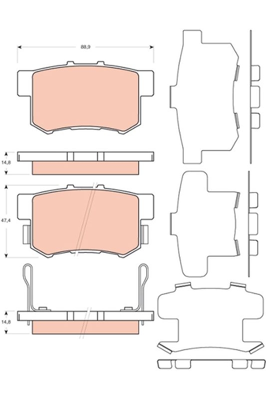 TRW Bremsbelagsatz, Scheibenbremse