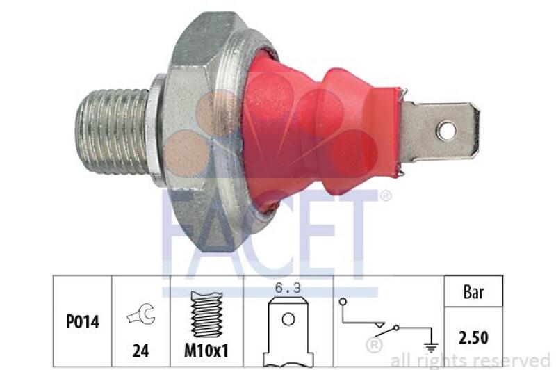 FACET Oil Pressure Switch Made in Italy - OE Equivalent