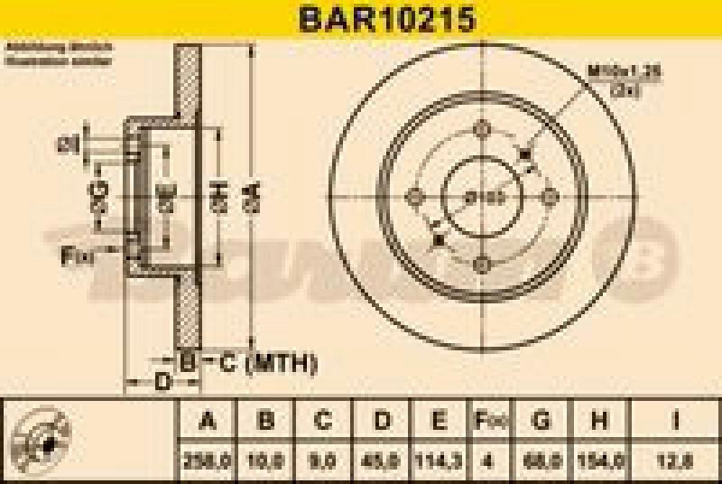 2x BARUM Brake Disc