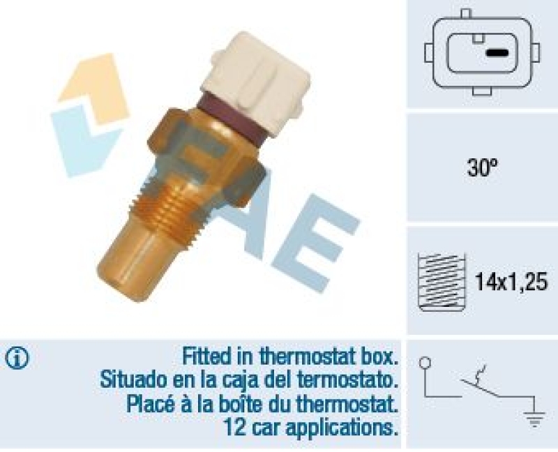 FAE Temperature Switch, coolant warning lamp