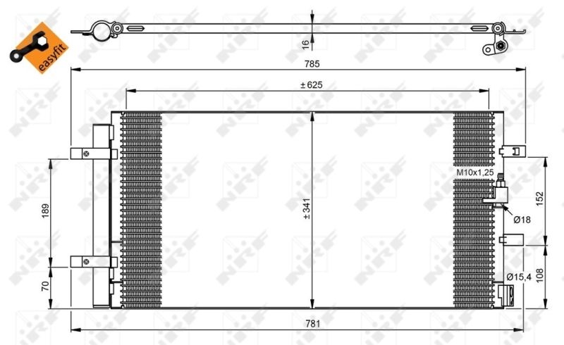 NRF Condenser, air conditioning EASY FIT