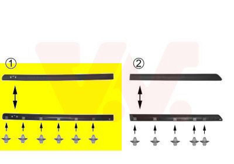 VAN WEZEL Trim/Protective Strip, door