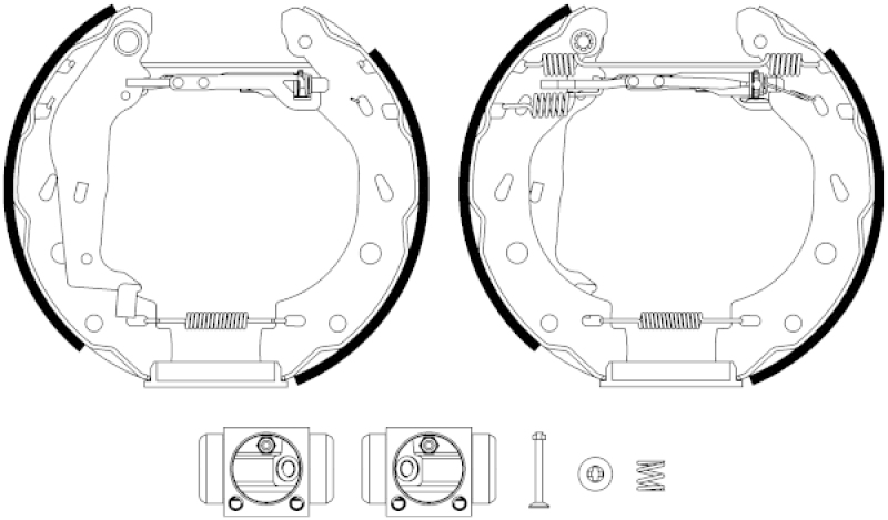 HELLA Brake Shoe Set Shoe Kit Pro