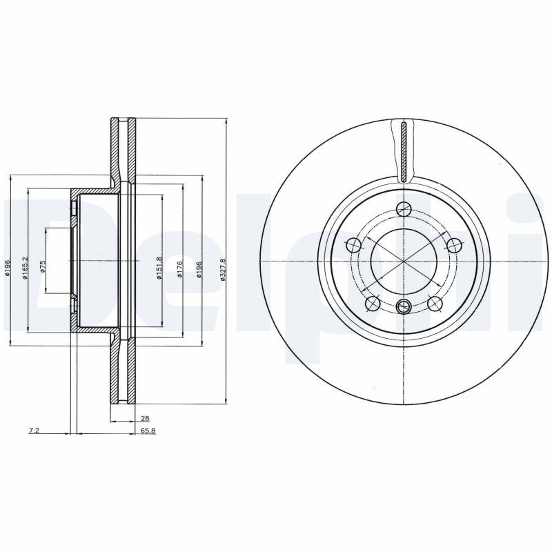 2x DELPHI Bremsscheibe