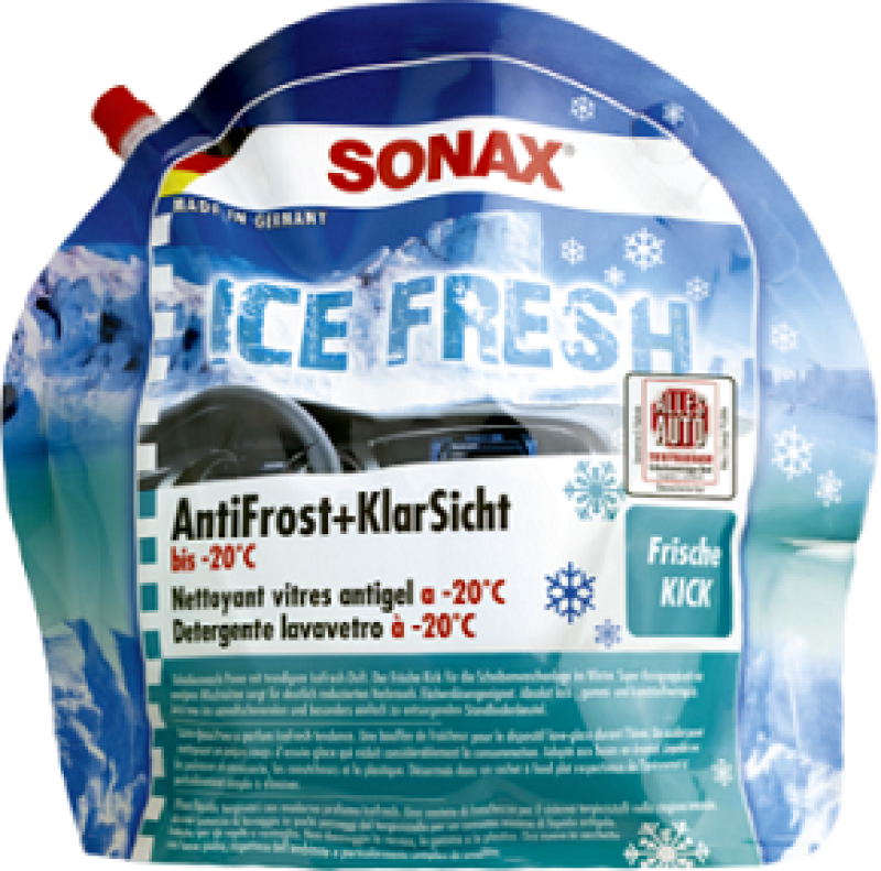 SONAX Antifreeze, window cleaning system AntiFreeze + Clear View icefresh -20°C