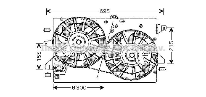 AVA QUALITY COOLING Fan, radiator