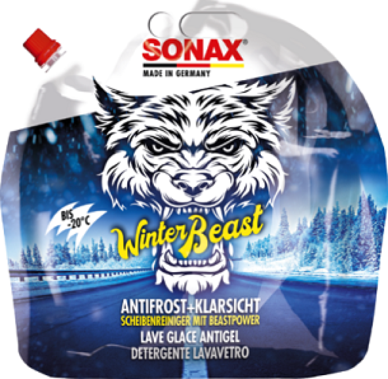 SONAX Antifreeze, window cleaning system WinterBeast AntiFrost+KlarSicht bis -20 °C