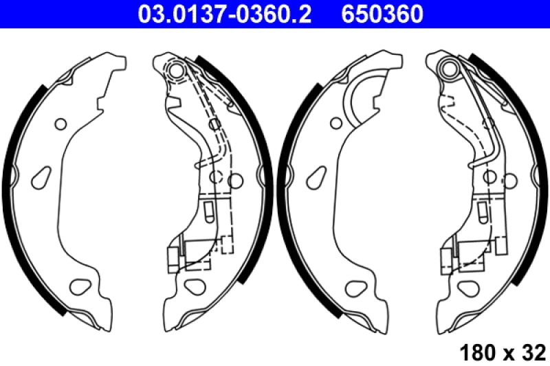 ATE Brake Shoe Set