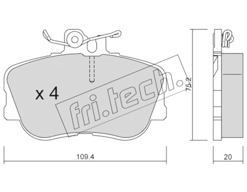 fri.tech. Brake Pad Set, disc brake