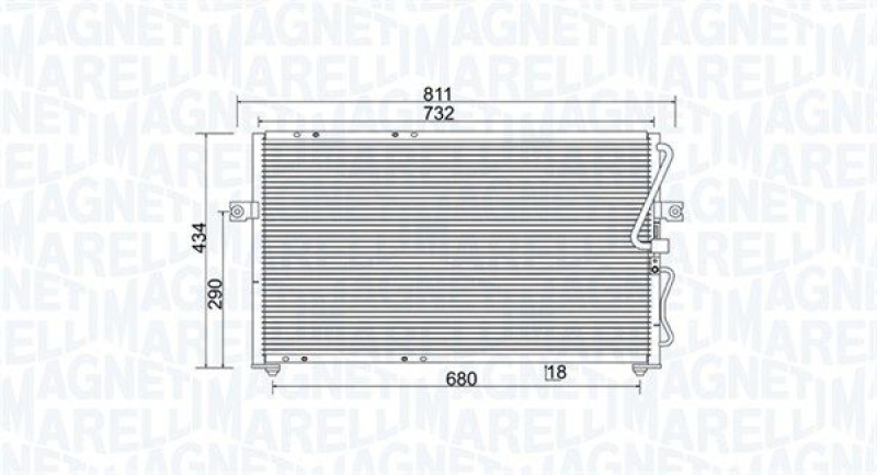 MAGNETI MARELLI Kondensator, Klimaanlage