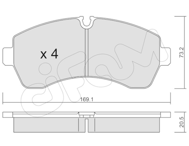 CIFAM Bremsbelagsatz, Scheibenbremse